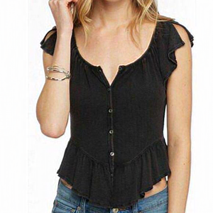 Free People |‎ We The Free | Julep Ruffle Peasant Top